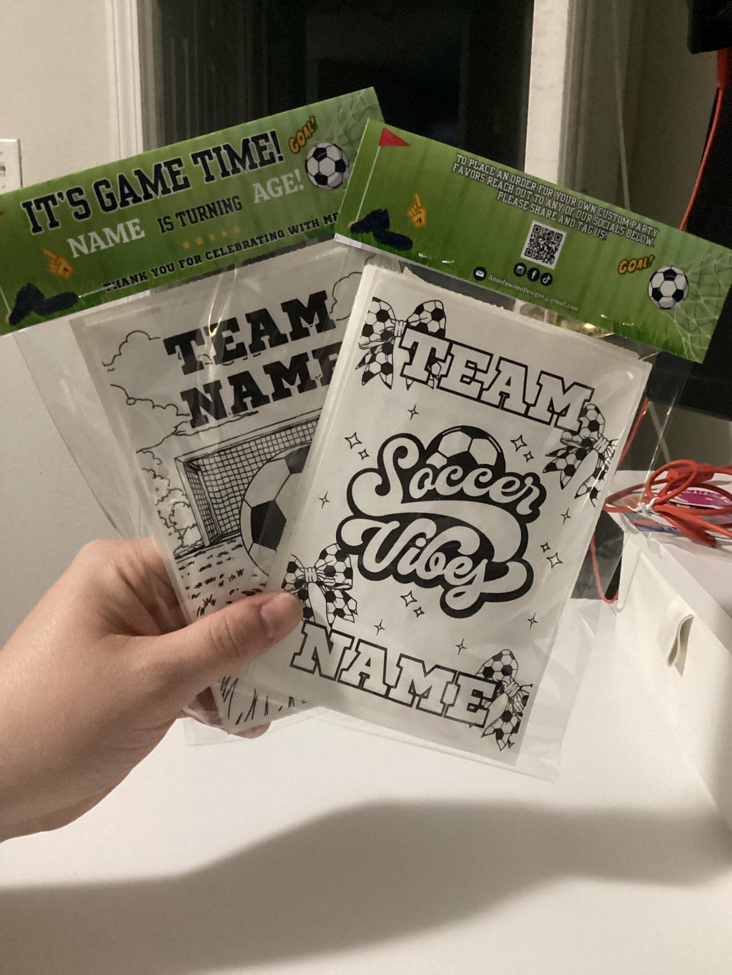 Personalized Soccer Birthday Coloring Sheets | Party Favors
