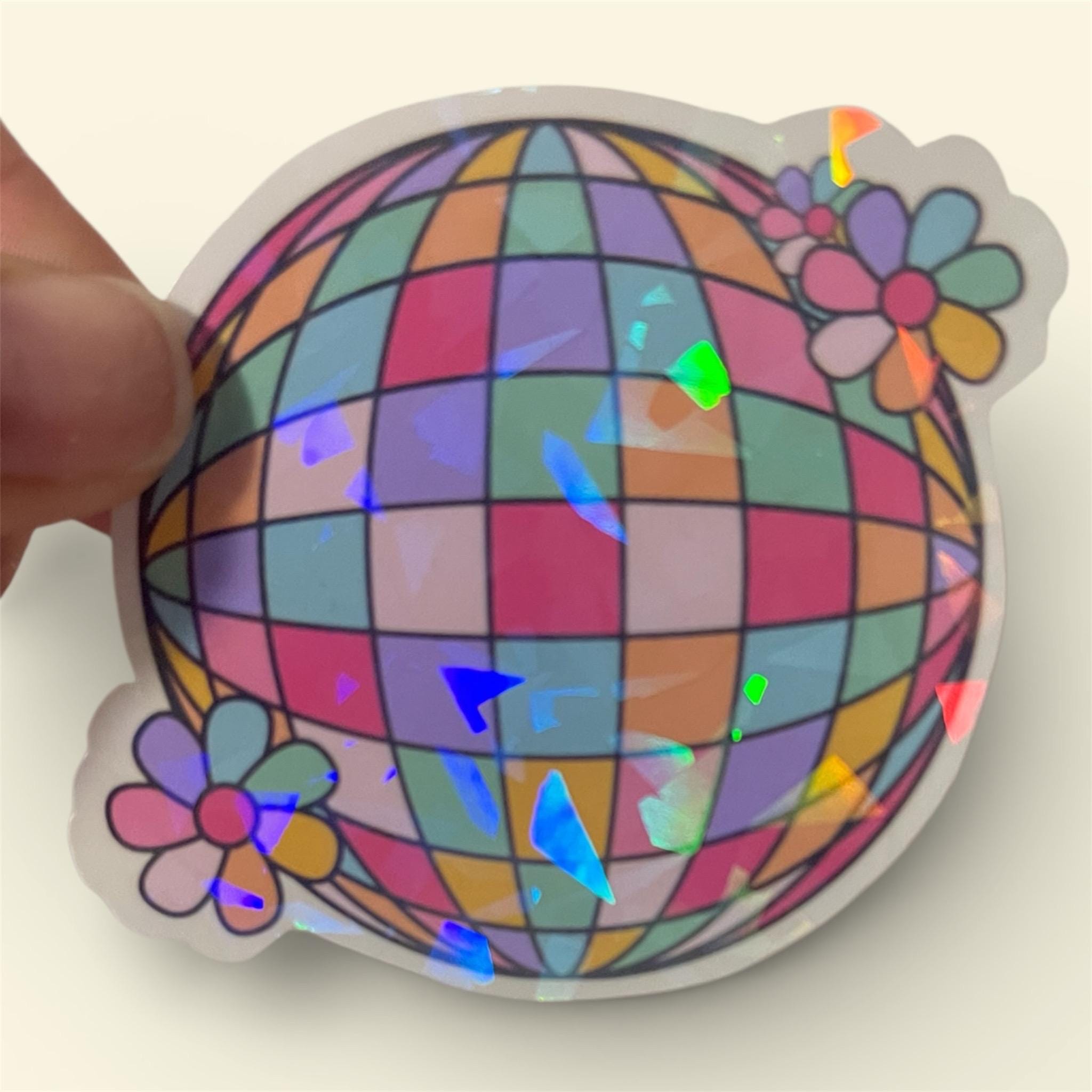 Holographic Disco Ball Glossy Sticker | Cute Aesthetic Decal