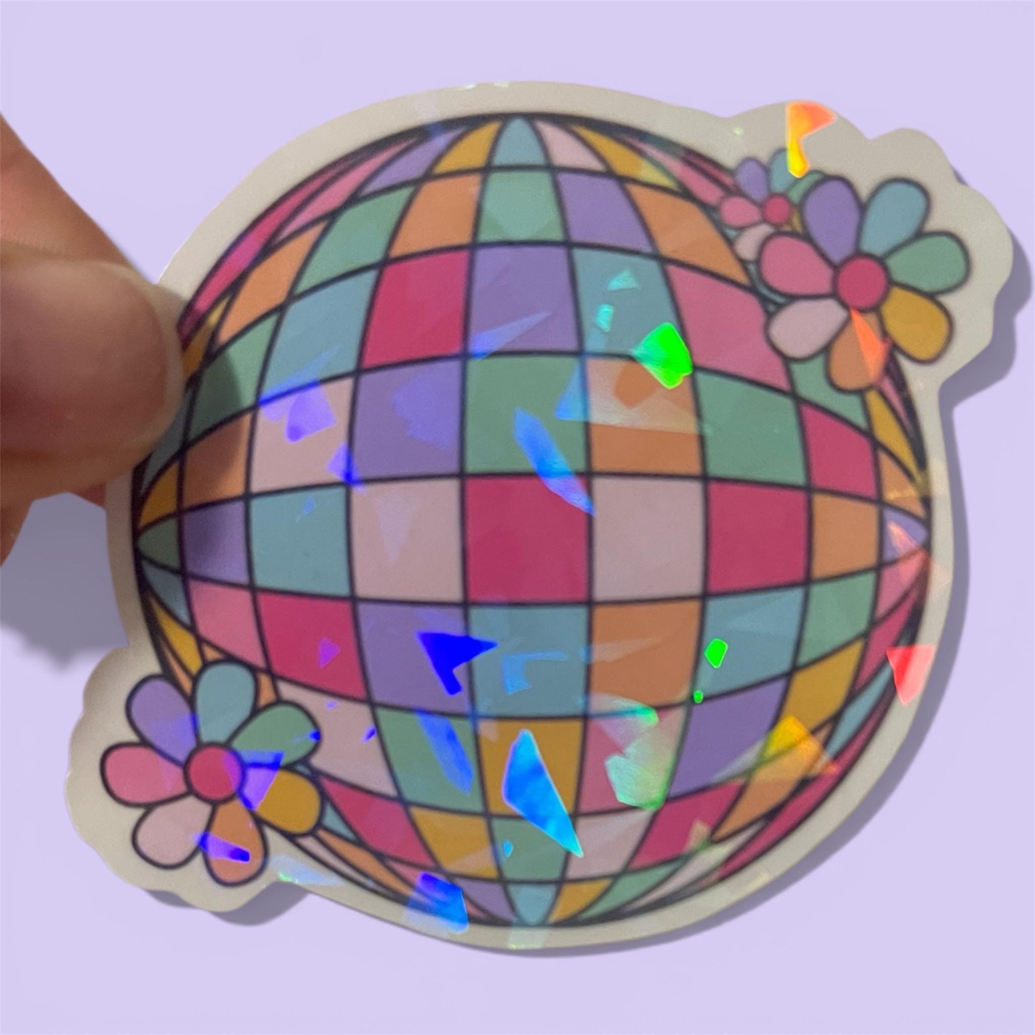 Holographic Disco Ball Glossy Sticker | Cute Aesthetic Decal
