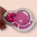No Wahala Sticker | Pink Bubble Gum Lips Sticker | Afro Vibes Sticker | Holographic Glossy Sticker | Cute Aesthetic Decal